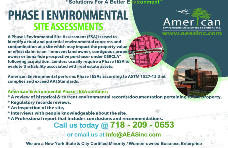 Environmental Site Assessment, Phase I ESA