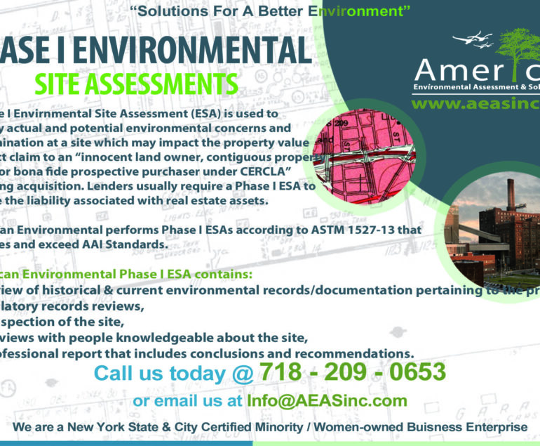 Environmental Site Assessment, Phase I ESA